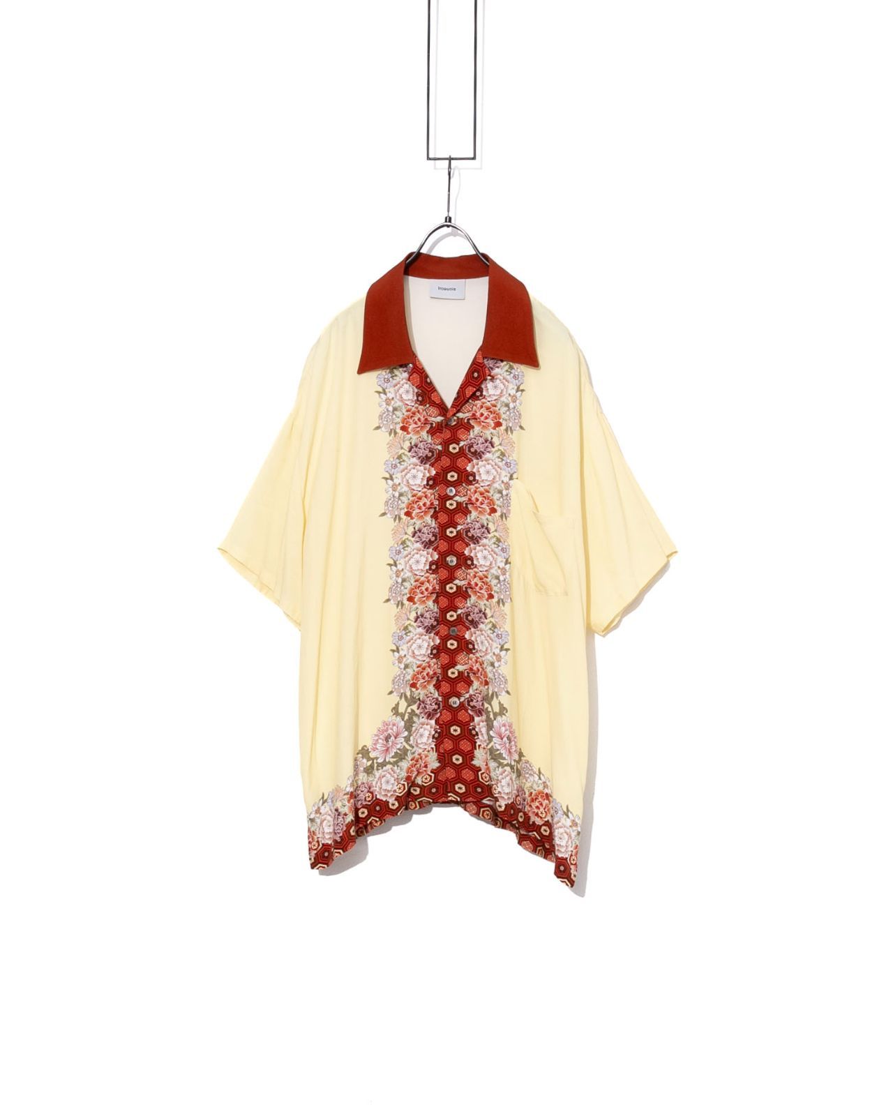 iroquois イロコイ JAPANESE FLOWER H/S SH 379103レーヨン開襟半袖