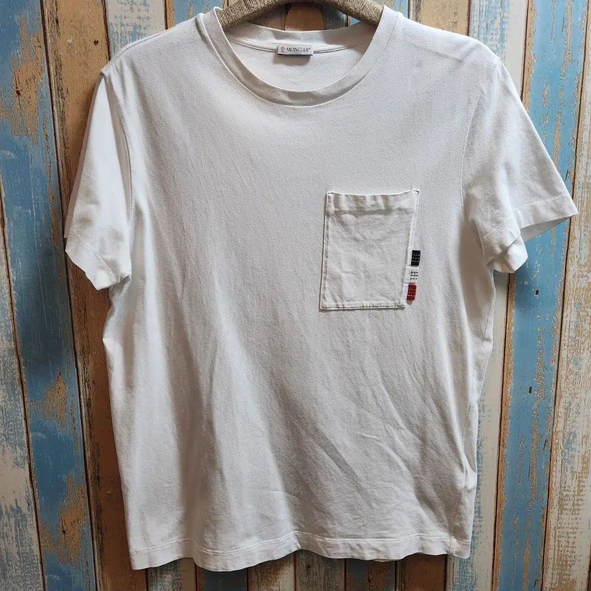 モンクレール ポケット 半袖Tシャツ 白 XL