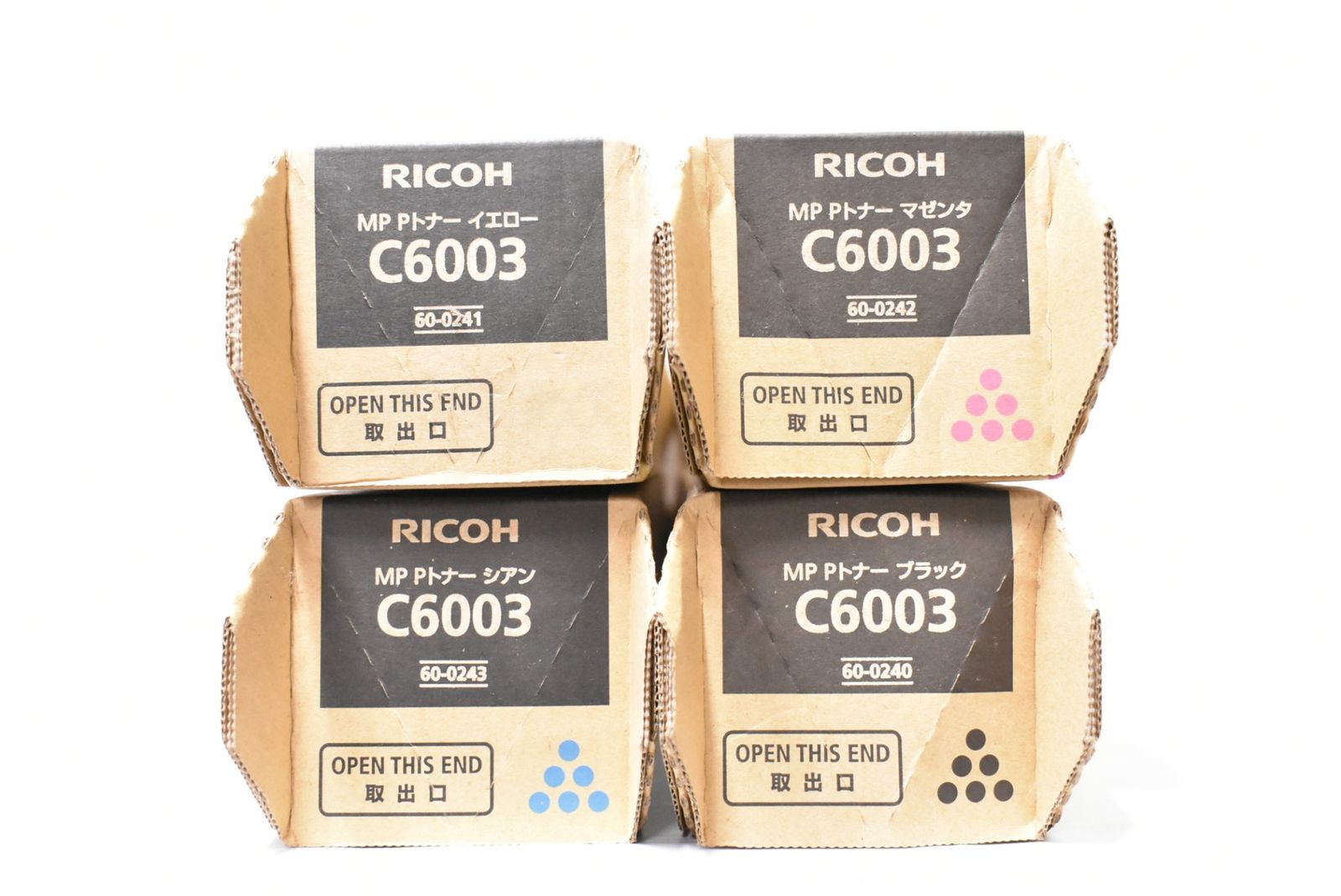 未使用 RICOH 純正 トナー C6003 4色（シアン・マゼンタ・イエロー・ブラック） リコー ITW7WEOFP27K-D-L06-byebye