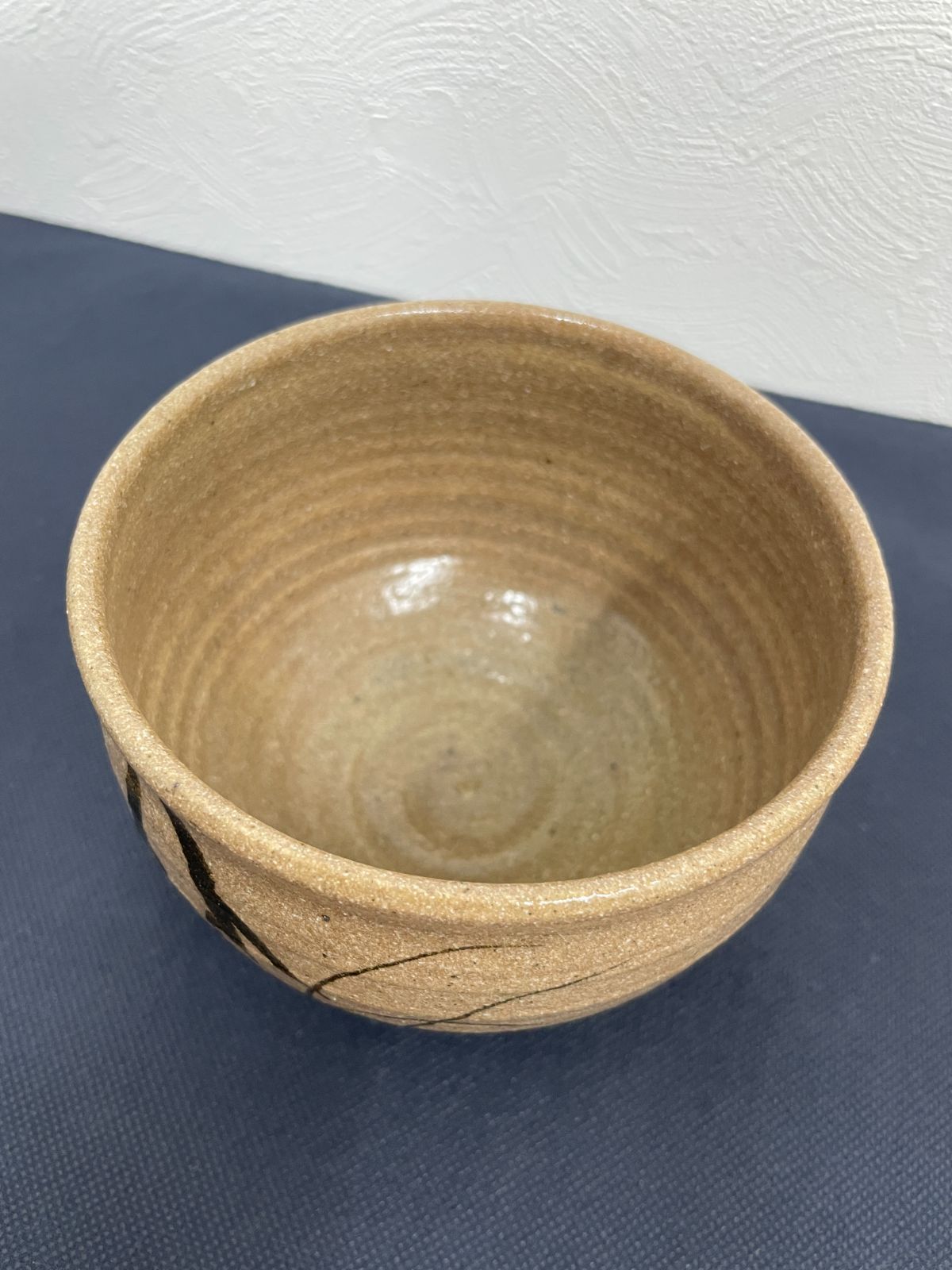 441301087507】 唐津焼 三代金作 絵唐津 茶碗 抹茶碗 共箱 茶道具