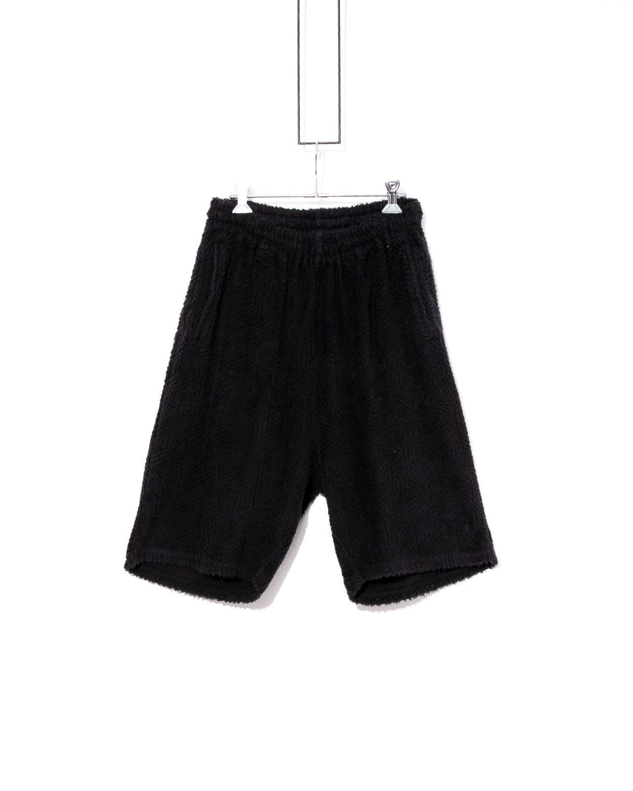 JieDa　ジエダ　GEOMETRIC PILE WIDE SHORTSコットンハーフパンツ Jie-23S-PL-EX01_iD260529-026
