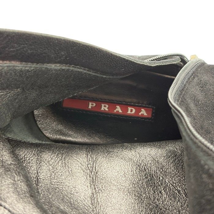 PRADA プラダ スエード ロングブーツ 37 (約24.0cm) ブランド おしゃれ