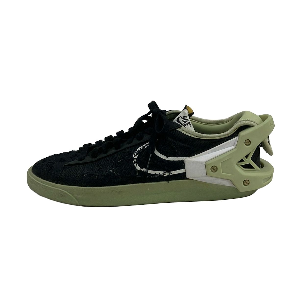 NIKE(ナイキ) スニーカー 26 メンズ BLAZER LOW DO9373-001 黒×イエローグリーン×白 ×ACRONYM