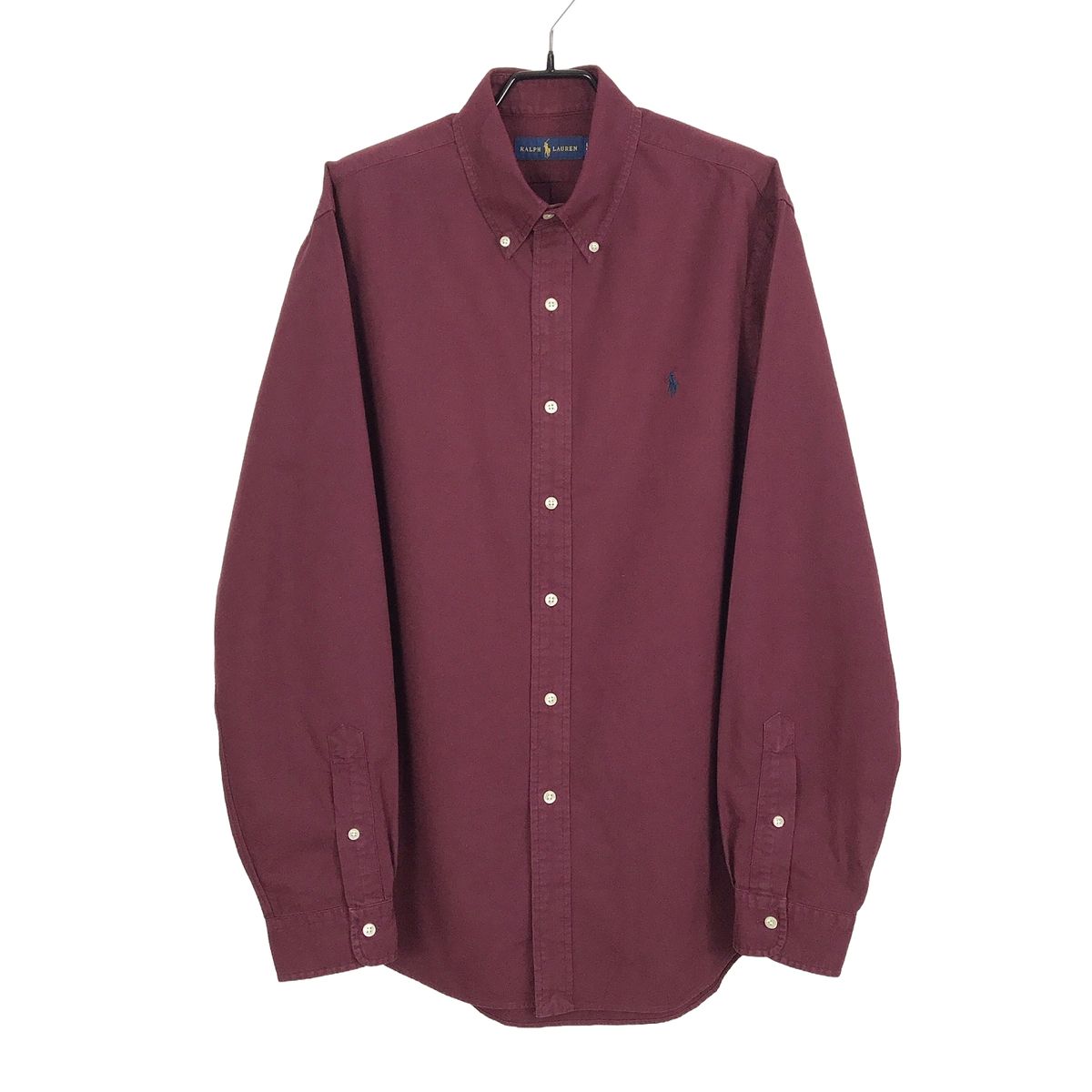 ポロ ラルフローレン POLO ワイン色 シャツ メンズL (105)