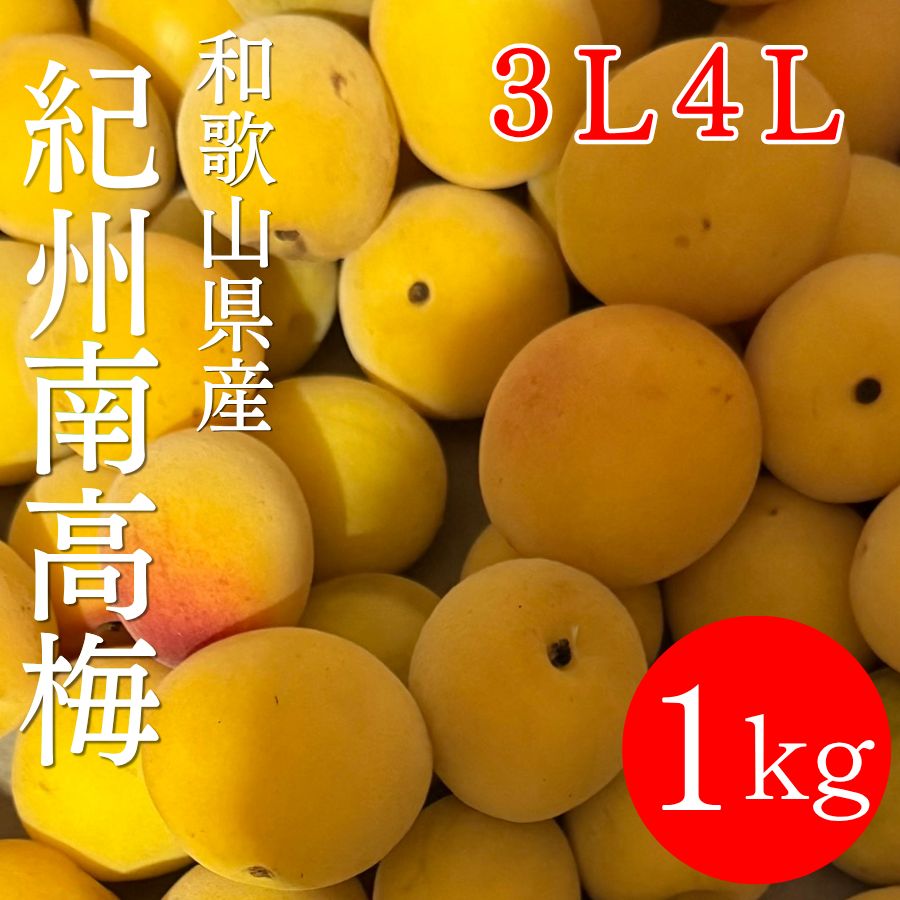 和歌山県産　完熟南高梅‼️L〜M混合‼️⭐︎まる⭐︎♥️８kg 完熟南高梅 1kg 3L4L 黄色～完熟 和歌山県産 - メルカリ