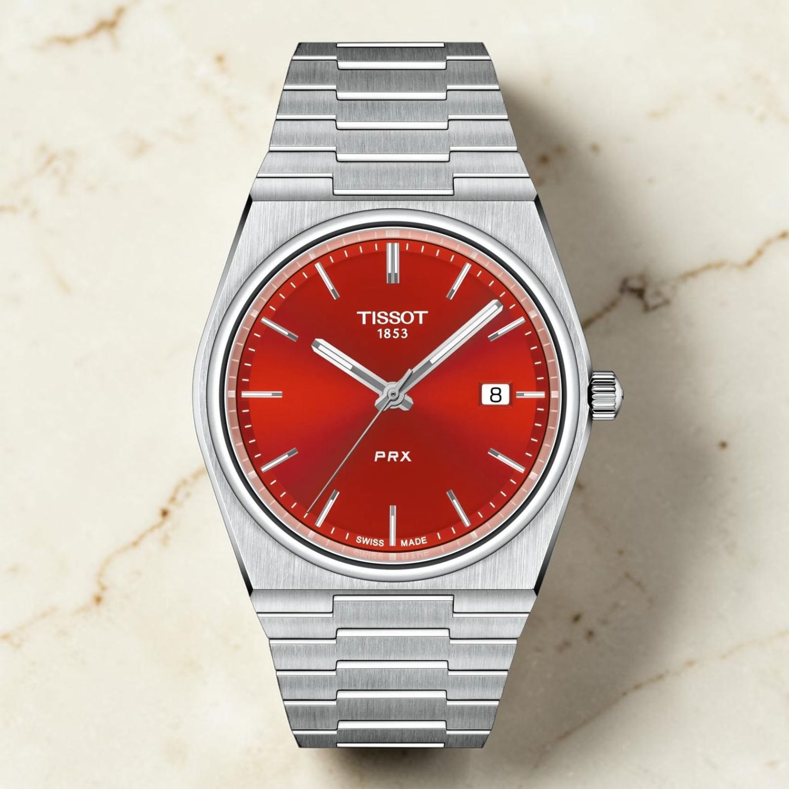 ティソ PRX 40mm クォーツ 電池式 腕時計 ブランド メンズ TISSOT T137.410.11.421.00 アナログ レッド 赤