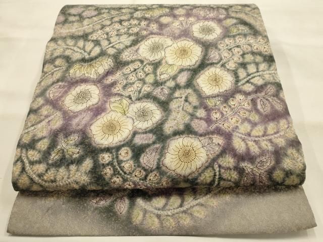 平和屋着物●太鼓柄袋帯　作家物　辻が花　絞り　金通し地　正絹　逸品　AABJ7508sx