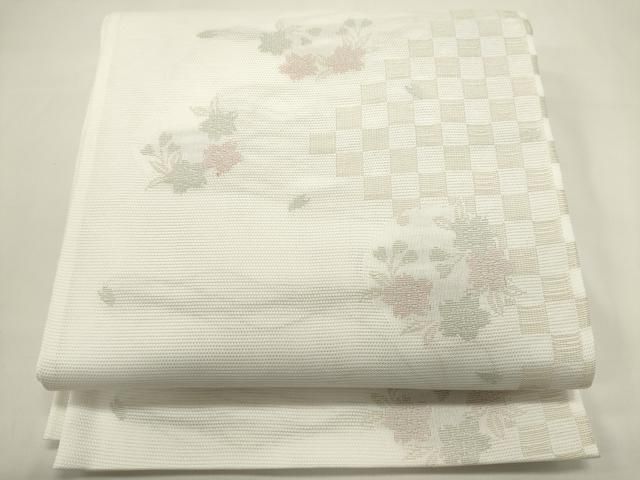 平和屋着物＊夏物　六通柄袋帯　雪輪花文　金糸　DABH1635cd