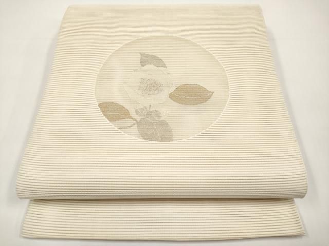 平和屋着物＊夏物　太鼓柄袋帯　絽綴れ　花丸文　金銀糸　正絹　逸品　CABI8448tx