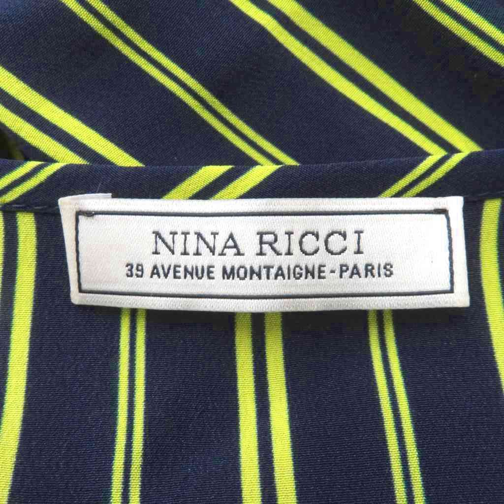 ニナリッチ【36】NINA RICCI ニナリッチ NINA RICCI キャミソールワンピース シルク 36 黒 ブラック