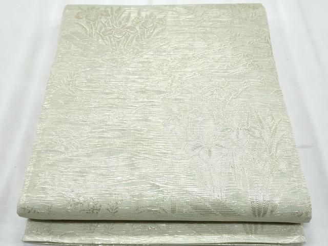 平和屋着物＊夏物　六通柄袋帯　流水杜若　金糸　正絹　逸品　未使用　CABH8391fb