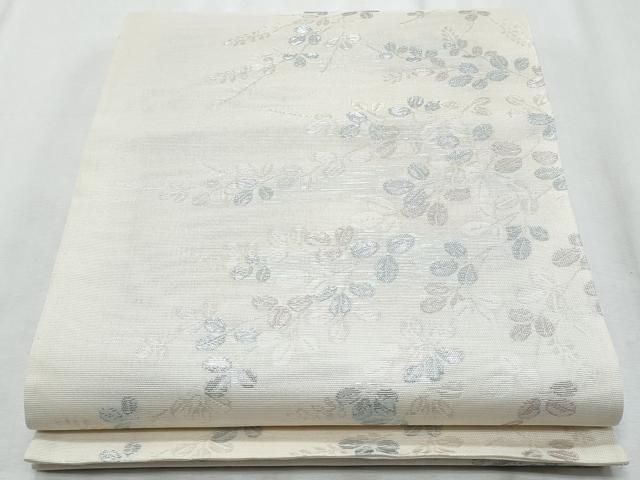 平和屋着物＊夏物　六通柄袋帯　萩　銀糸　正絹　逸品　CABI5608fb