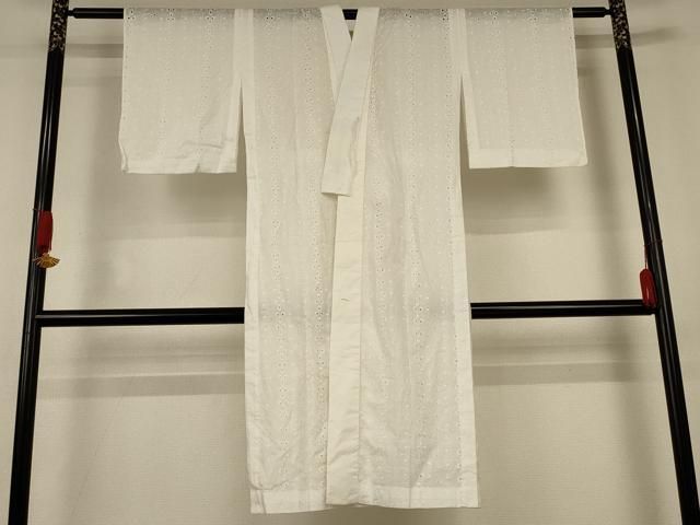 平和屋着物＊夏物　長襦袢　総レース　唐草文　白色　綿　AABJ8085jd