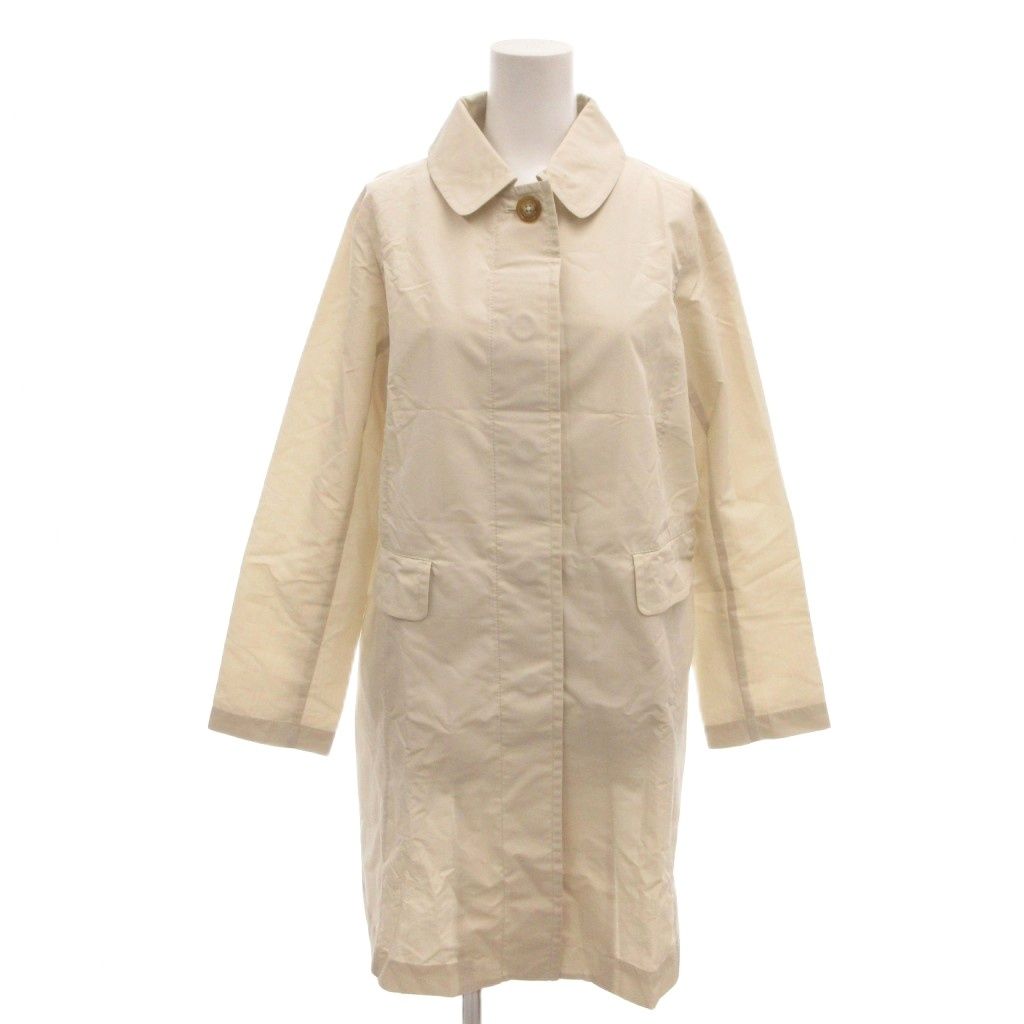 マッキントッシュフィロソフィー MACKINTOSH PHILOSOPHY 美品 ステンカラーコート スプリングコート 比翼仕立て フラップポケット 38 ベージュ /MX