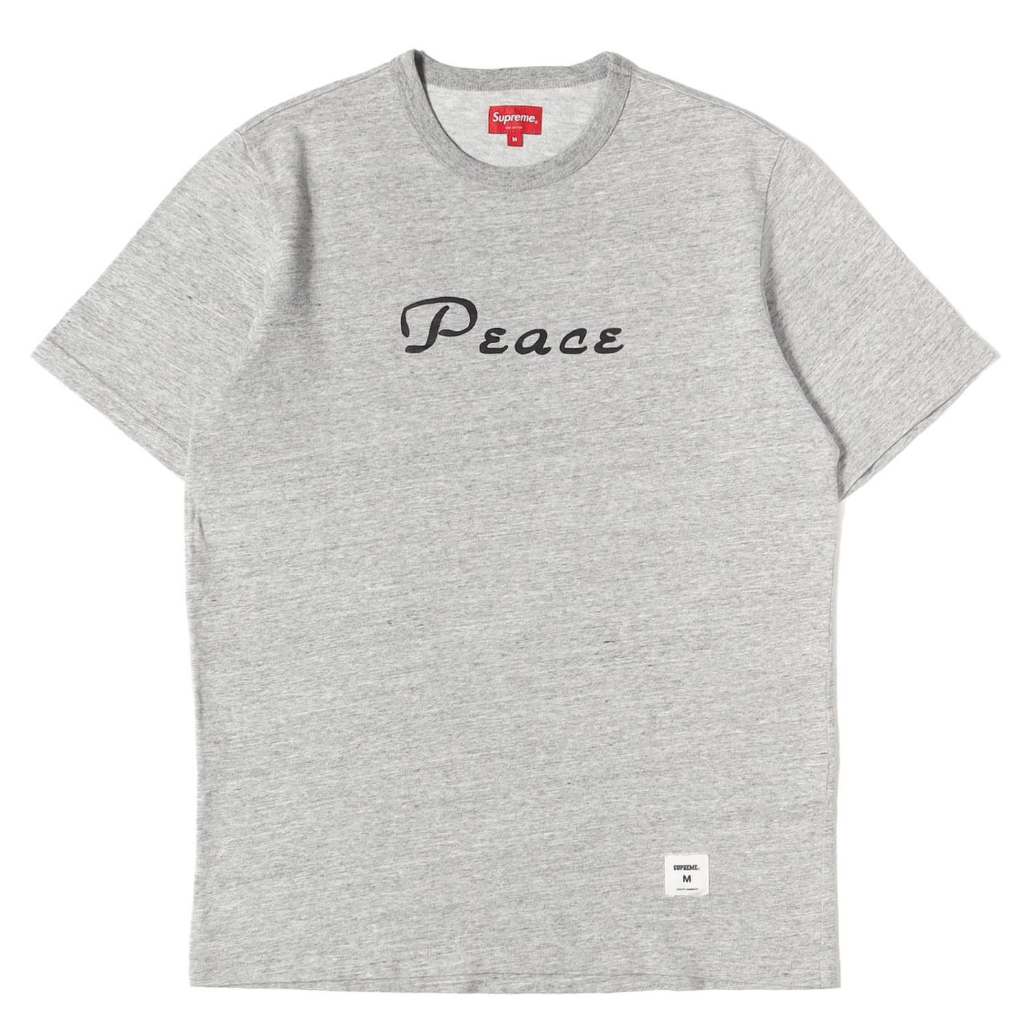Supreme シュプリーム Tシャツ ヘザーグレー サイズ:M | Peace ロゴ ヘビー Tシャツ(Peace S/S Top) | トップス カットソー 半袖【メンズ】【中古】