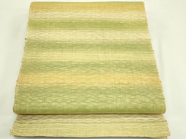平和屋着物＊夏物　八寸名古屋帯　横段文　正絹　逸品　CABI5209rv