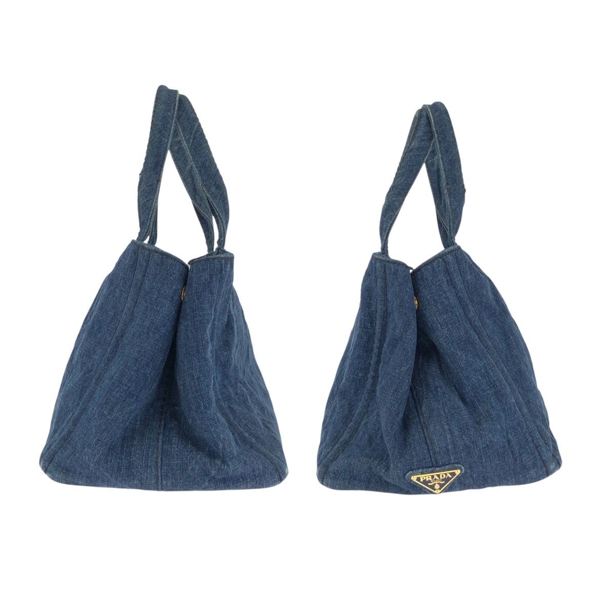 美品 PRADA プラダ カナパ ハンドバッグ トート 三角ロゴ 