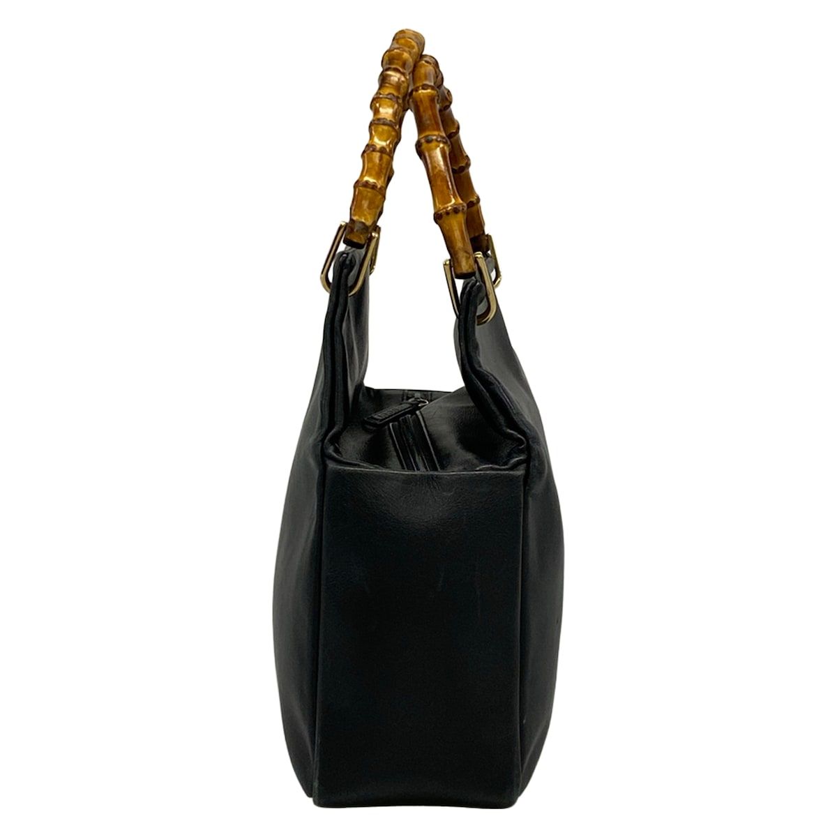 GUCCI(グッチ) ハンドバッグ バンブー 黒 レザー - メルカリ