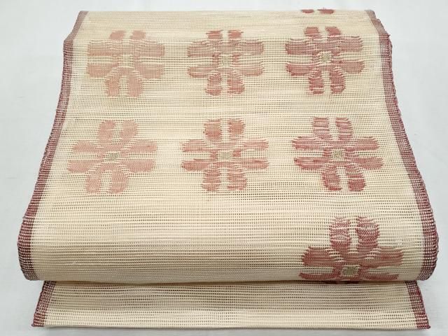 平和屋着物*夏物 八寸名古屋帯 舞花文 金糸 正絹 逸品 CABH8314fb
