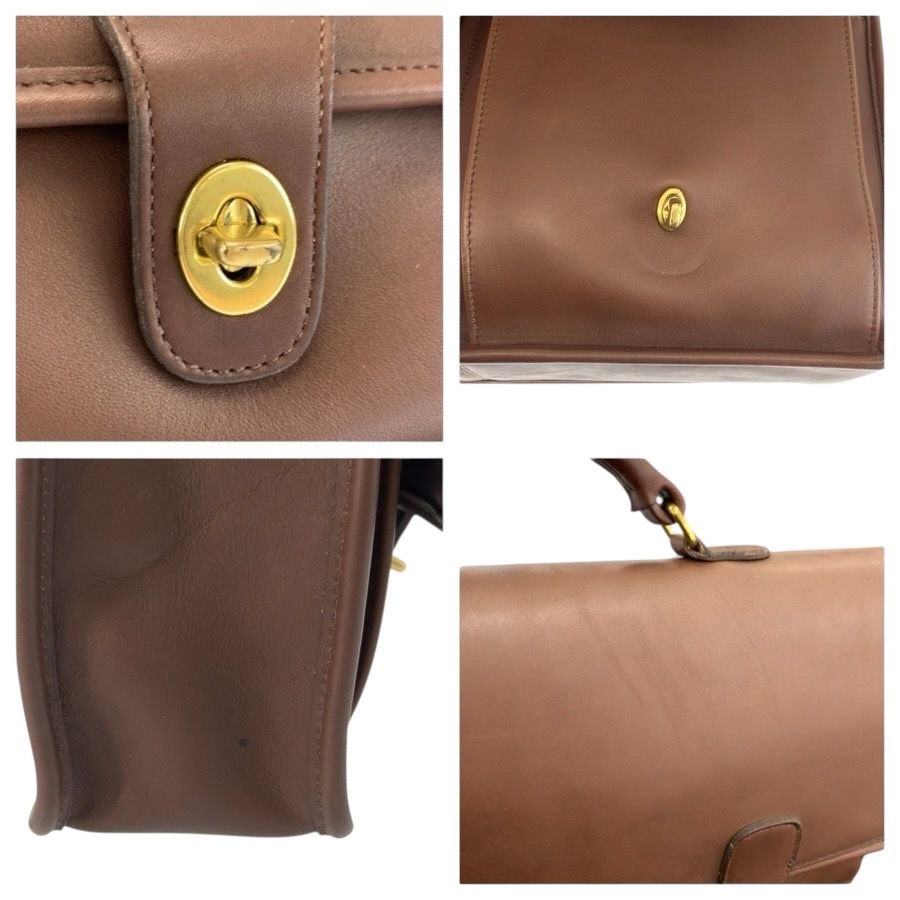 美品 COACH コーチ ヴィンテージ オールドコーチ ブラウン ゴールド