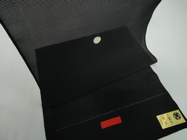 平和屋着物*夏物 黒紋付 黒反物 着尺 絽 京染 逸品 未使用 DABD8970zzz