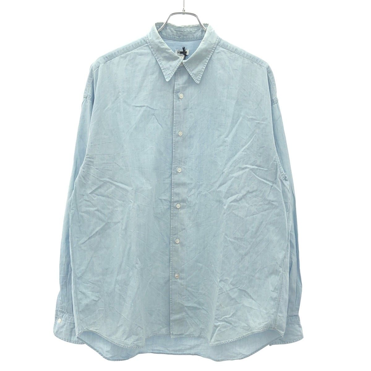 H BEAUTY & YOUTH エイチビューティーアンドユース サウザンド ウォッシュ デニムシャツ 1211-250-8312 ブルー S