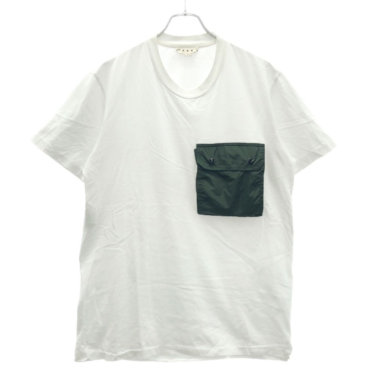 MARNI マルニ 20SS ナイロンポケットTシャツ HUMU0150Q0 S22763 ホワイト 48