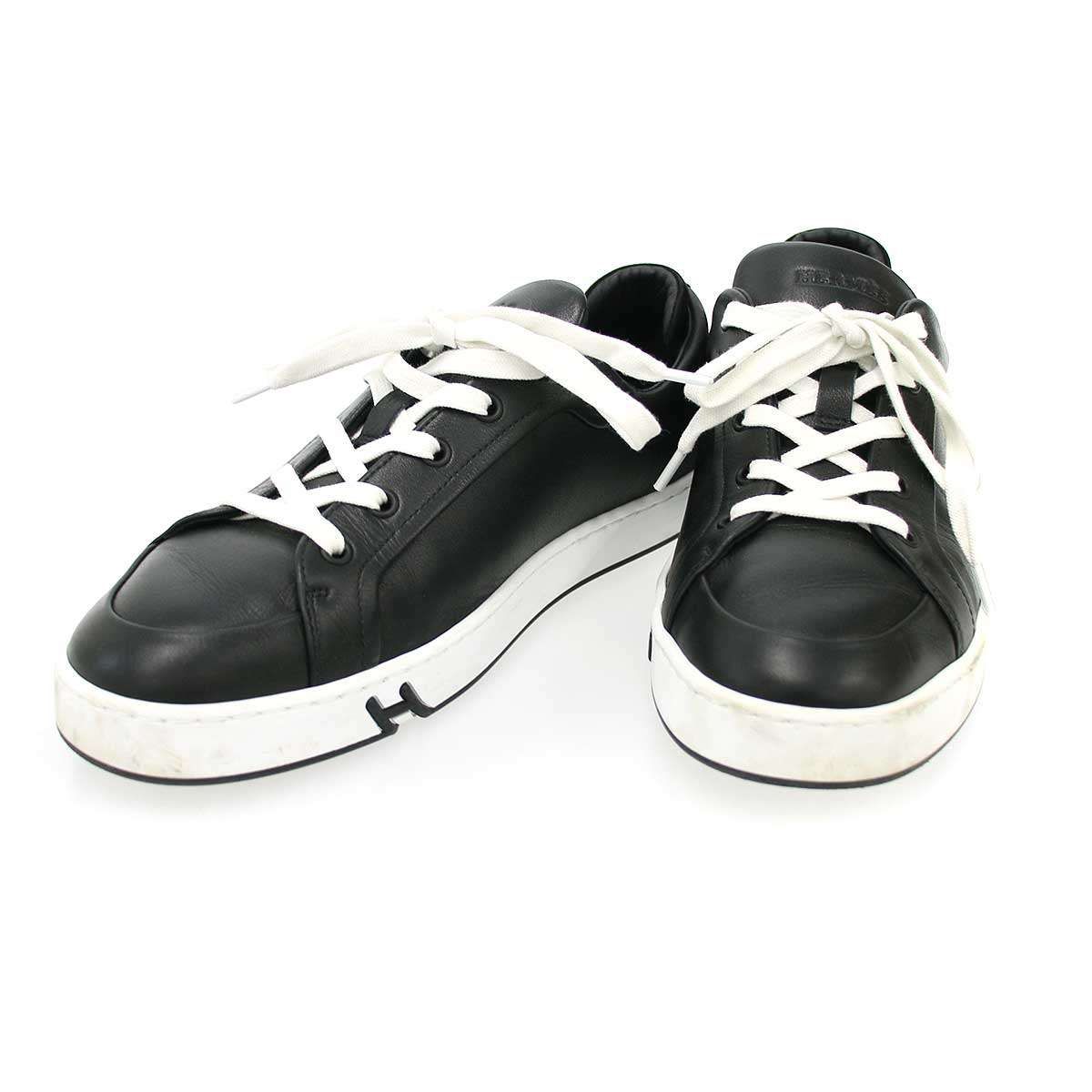 HERMES エルメス Kid Sneakers キッド スニーカー ブラック 40 - メルカリ