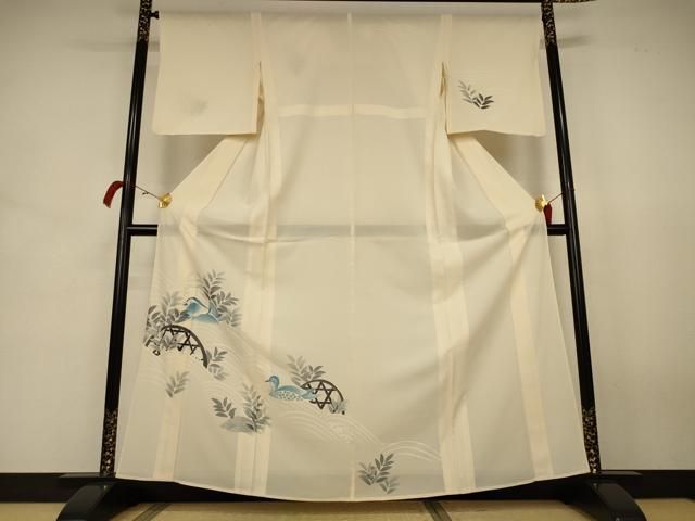 平和屋着物＊夏物　訪問着　絽　鴛鴦　正絹　逸品　AABJ8026jd