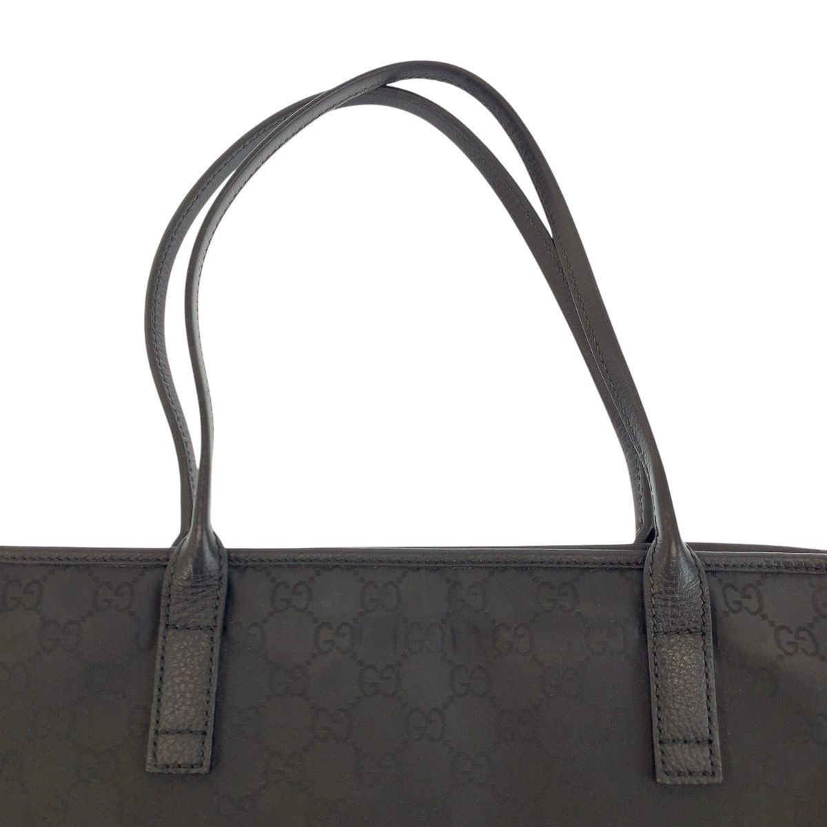 美品 GUCCI グッチ ブラック 黒 GGキャンバス/レザー 263345 トート 