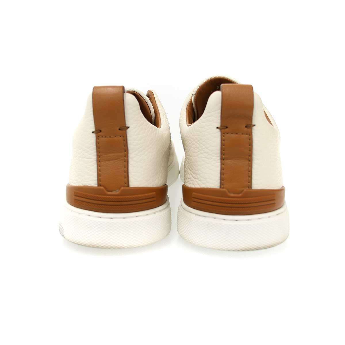 ZEGNA ゼニア Triple Stitch ローカットレザースニーカー S46672 