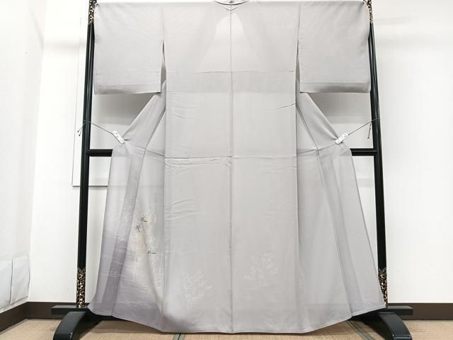 平和屋着物＊夏物　訪問着　絽　草木蜻蛉　金彩　正絹　逸品　CABI3687xi
