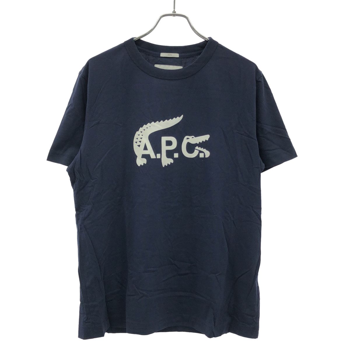 LACOSTE×A.P.C ラコステ アーペーセー フロッキーロゴプリントTシャツ 