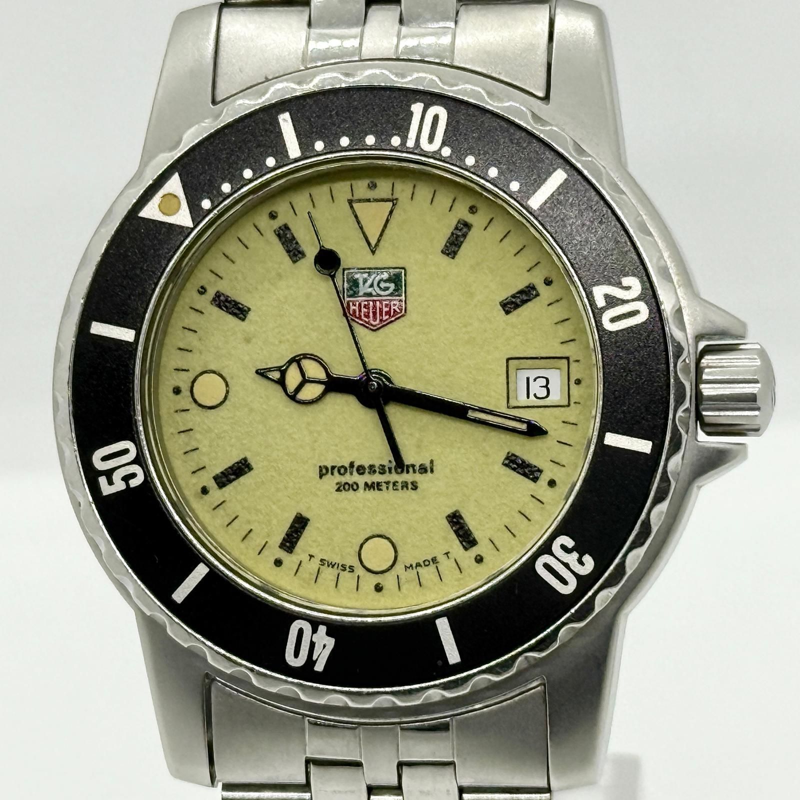 TAG HEUER タグホイヤー プロフェッショナル 200m 929.113G-20 イエロー QZ メンズ 腕時計 稼働品