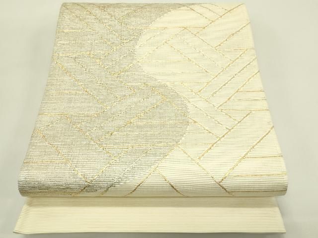 平和屋着物＊夏物　太鼓柄袋帯　網目文様　正絹　逸品　CABH5846rv