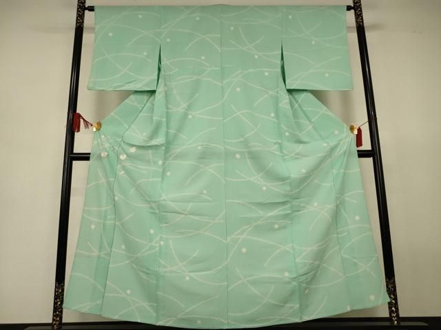 平和屋着物＊夏物　訪問着　絽　駒刺繍　絞り　露芝文　正絹　逸品　AABJ6472jd