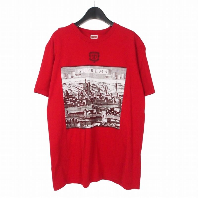 シュプリーム SUPREME 18SS Fiorenza Tee フィオレンツァ Tシャツ カットソー 半袖 M レッド 赤