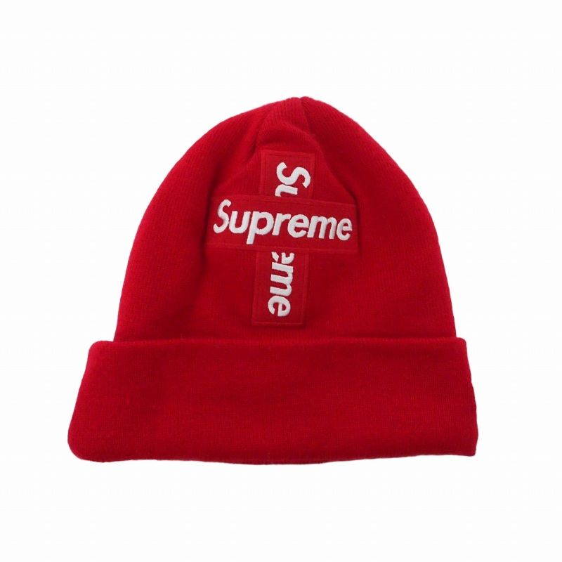 シュプリーム SUPREME × ニューエラ NEW ERA 20AW Cross Box Logo Beanie クロスボックスロゴビーニー ニット帽 帽子 レッド 赤