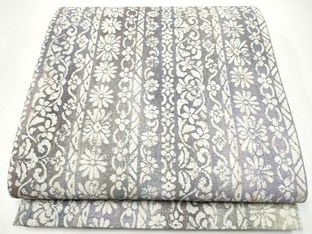 平和屋着物●全通柄袋帯　花間道　金通し地　正絹　逸品　CABH5049hy