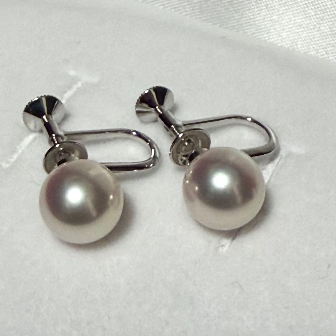 新品同様　ミキモト　MIKIMOTO K14WG イヤリング　パール　真珠