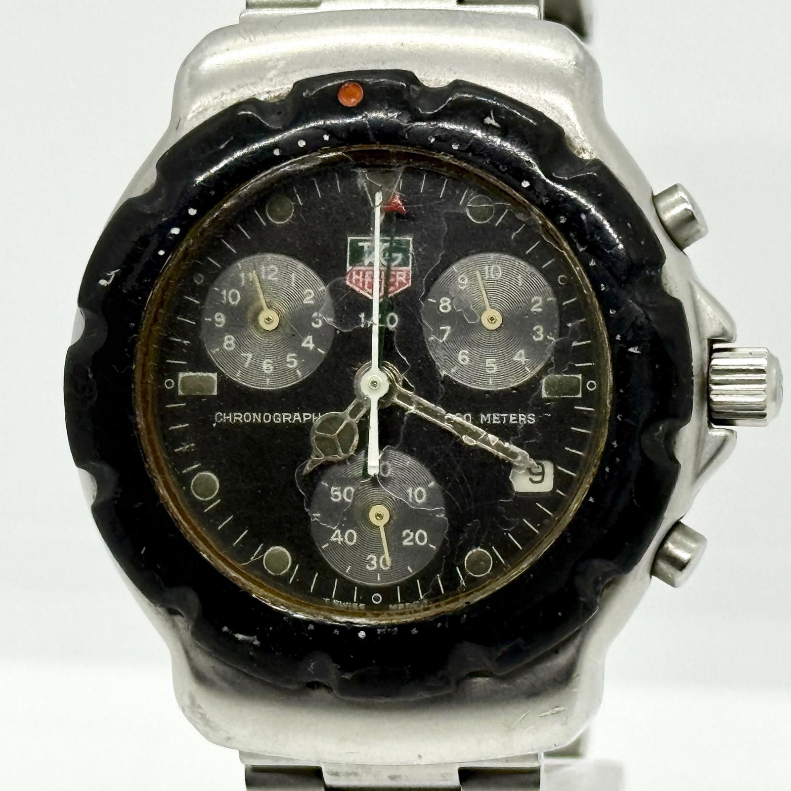 TAG HEUER タグホイヤー クロノグラフ 571.513 ブラック QZ メンズ 腕時計 稼働品