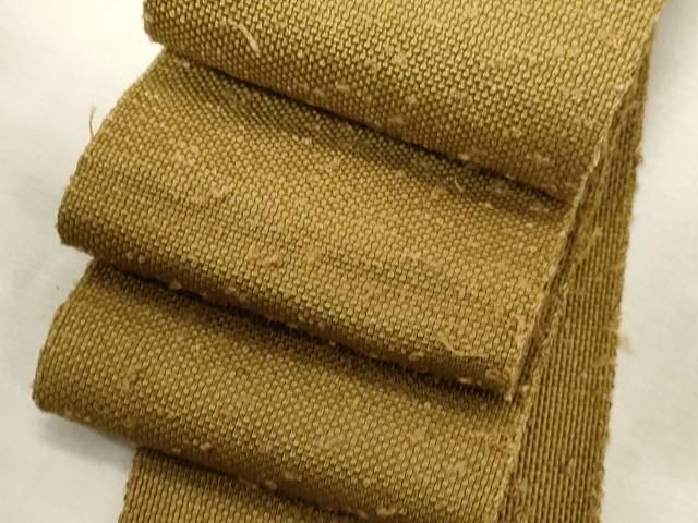 平和屋着物●男性　本場筑前博多織　角帯　黄像色　正絹　逸品　CABG9306dy 28,600円