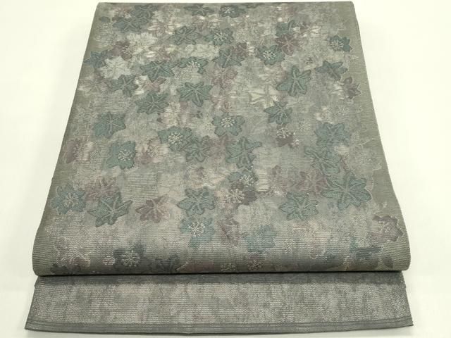 平和屋着物＊夏物　太鼓柄袋帯　草花文　正絹　逸品　CABH5644rv