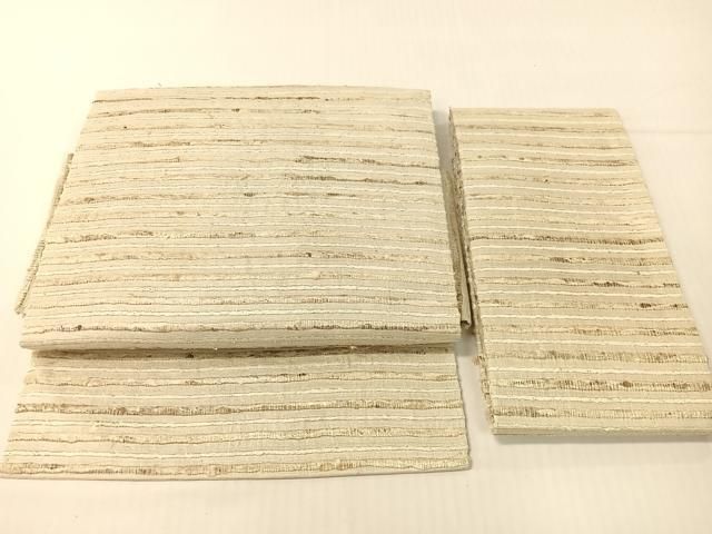平和屋着物●インド・アッサム　野蚕糸　手織　ムガシルク　つけ帯　横段文　正絹　逸品　CABG1967vp