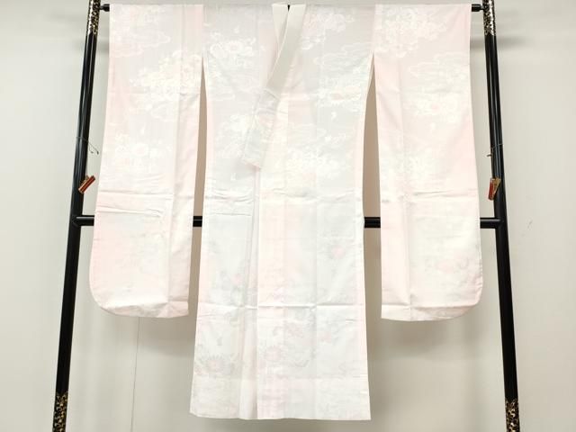 平和屋着物●振袖用長襦袢　無双仕立て　雲重ね花車地紋　暈し染め　洗える着物　CABG5584ut