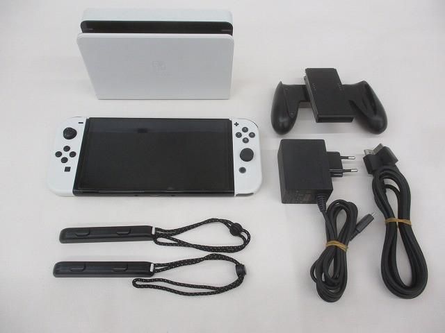 中古品 ゲーム Nintendo switch ニンテンドースイッチ ソフト HEG-001 有機ELモデル ホワイト 動作品 周辺機器付き