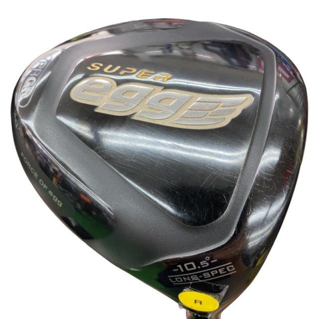 【中古】 プロギア SUPER egg LONG-SPEC 10.5° ドライバー DR eggオリジナルカーボン (フレックスR) メンズ 男性用 右利き 右用 Cランク ゴルフクラブ