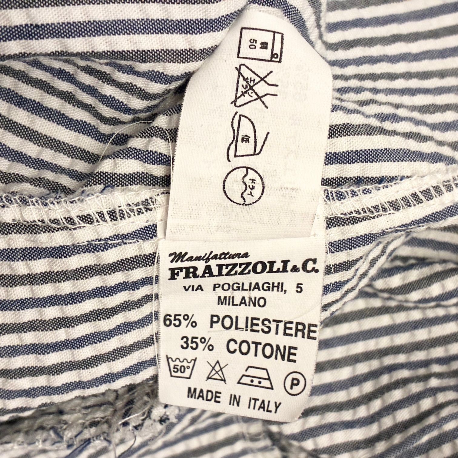MADE IN ITALY製 FRAIZZOLI ストライプ柄 シアサッカー テーラード 