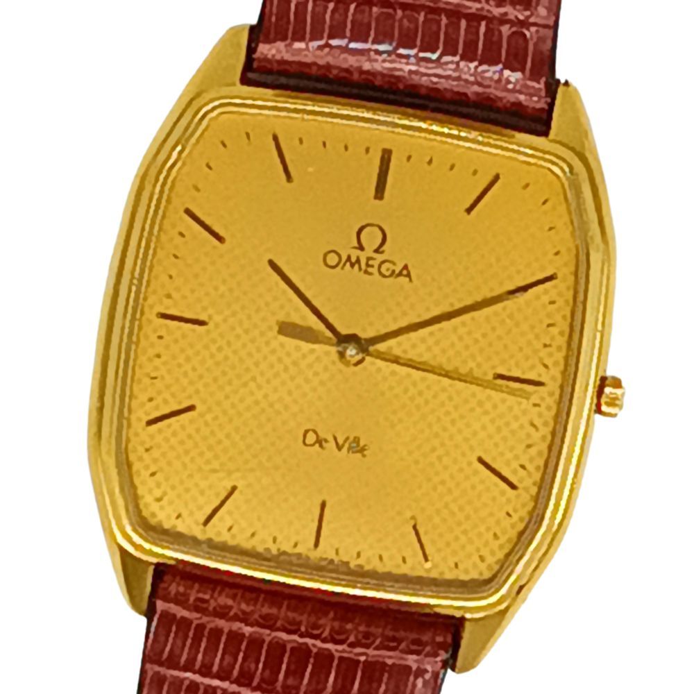 OMEGA オメガ デビル クォーツ メンズ ベルト社外品 腕時計 正規品