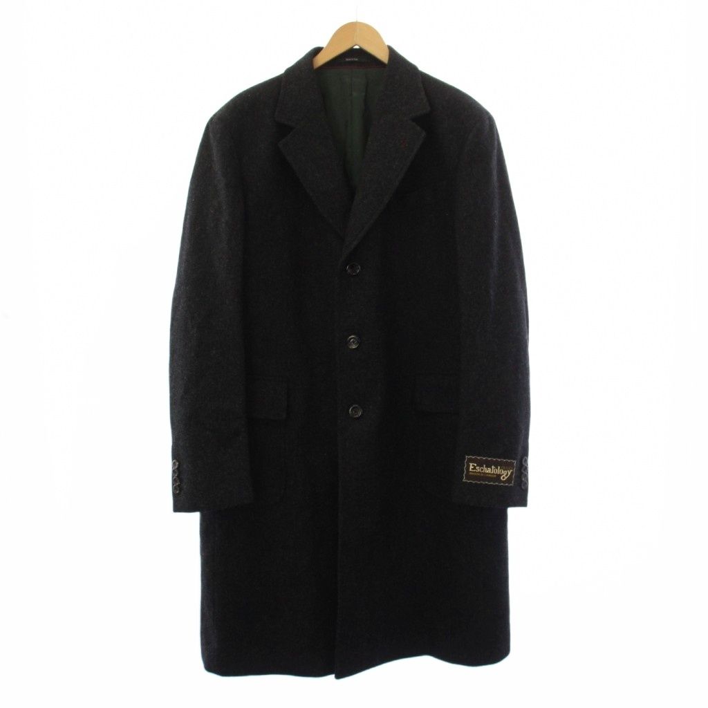 グッチ GUCCI チェスターコート アウター ロング 54 チャコールグレー 661218 ZAE2G /YT